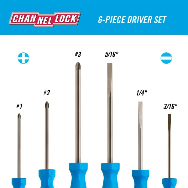 CHANNELLOCK 6 Pc Standard Screwdriver Set