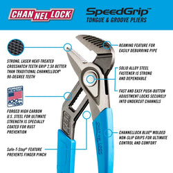 CHANNELLOCK 12" SPEEDGRIP Straight-Jaw Tongue & Groove Plier
