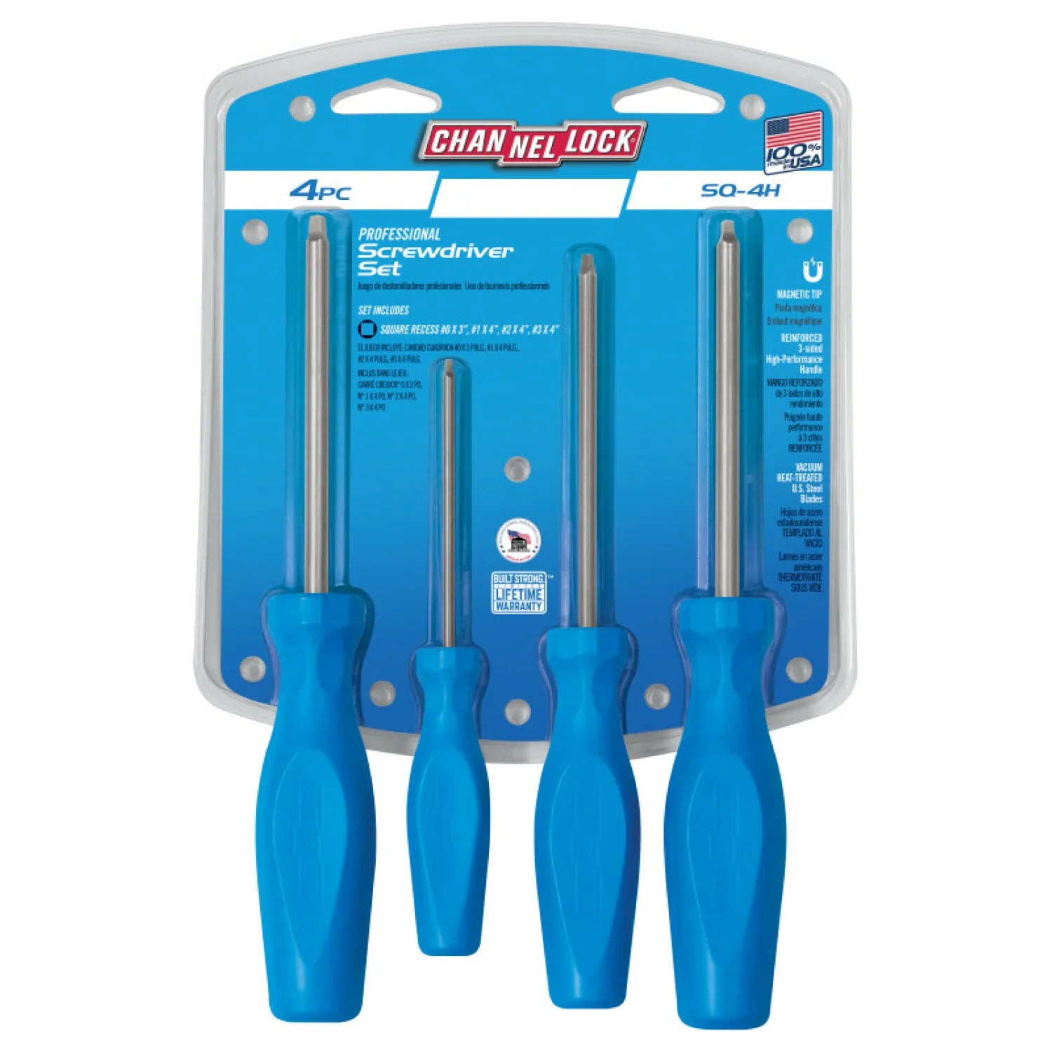 CHANNELLOCK 4 Pc Square-Recess Driver Set