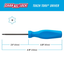 CHANNELLOCK TORX T8 X 2.5"