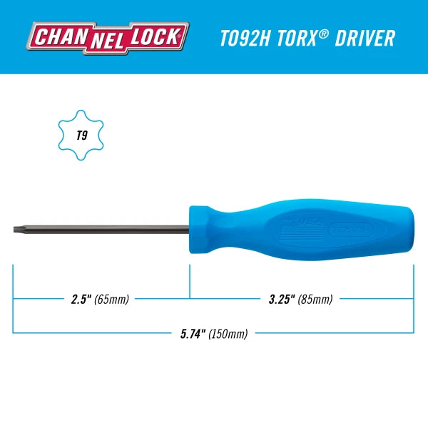 CHANNELLOCK TORX T9 X 2.5"