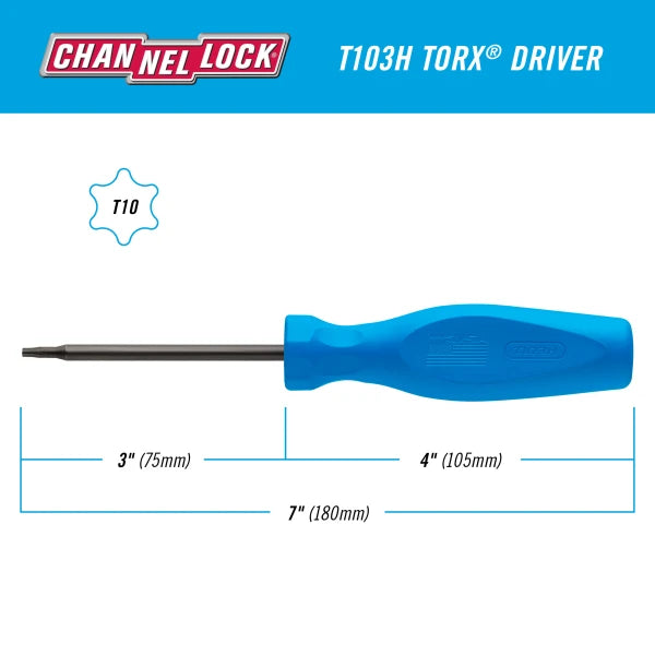 CHANNELLOCK TORX T10 X 3"