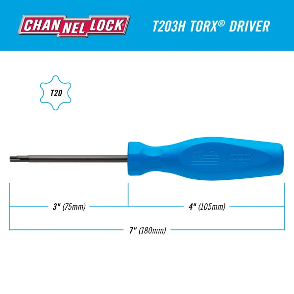 CHANNELLOCK TORX T20 X 3"