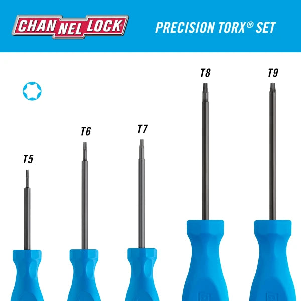 CHANNELLOCK 5 Pc Precision TORX Driver Set