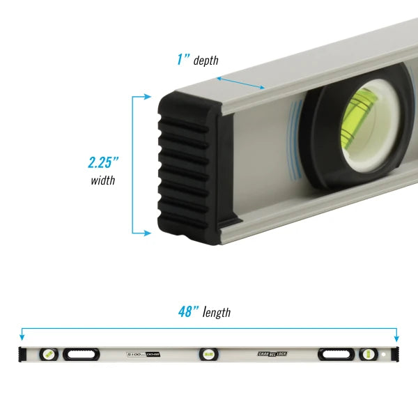 CHANNELLOCK 48" Professional Grade I-beam Level