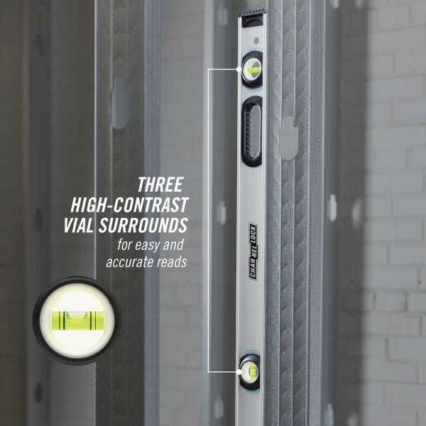 CHANNELLOCK 48" Professional Grade I-beam Magnetic Level