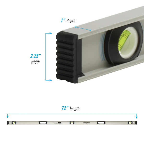 CHANNELLOCK 72" Professional Grade I-beam Level