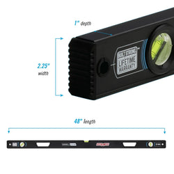 CHANNELLOCK 48" Professional Grade Box Level