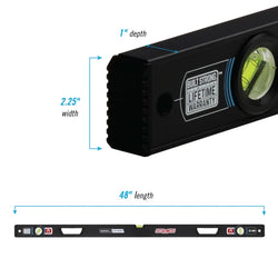 CHANNELLOCK 48" Professional Grade Box Level Magnetic