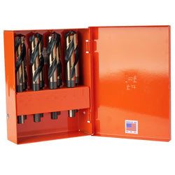 KnKut 8 Piece S&D 1/2" Reduced Shank Drill Bit Set 9/16"-1" by 16ths
