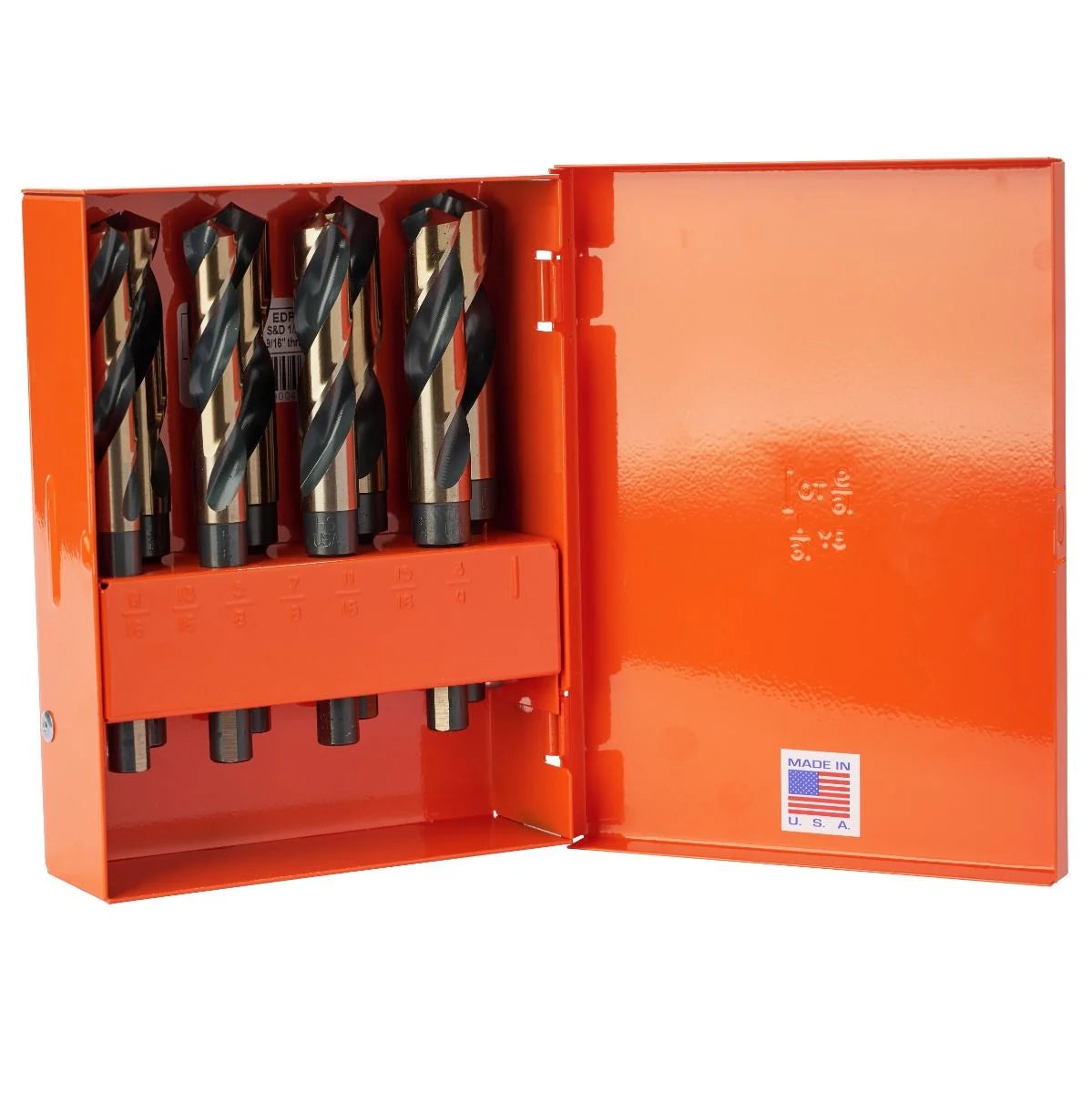 KnKut 8 Piece S&D 1/2" Reduced Shank Drill Bit Set 9/16"-1" by 16ths