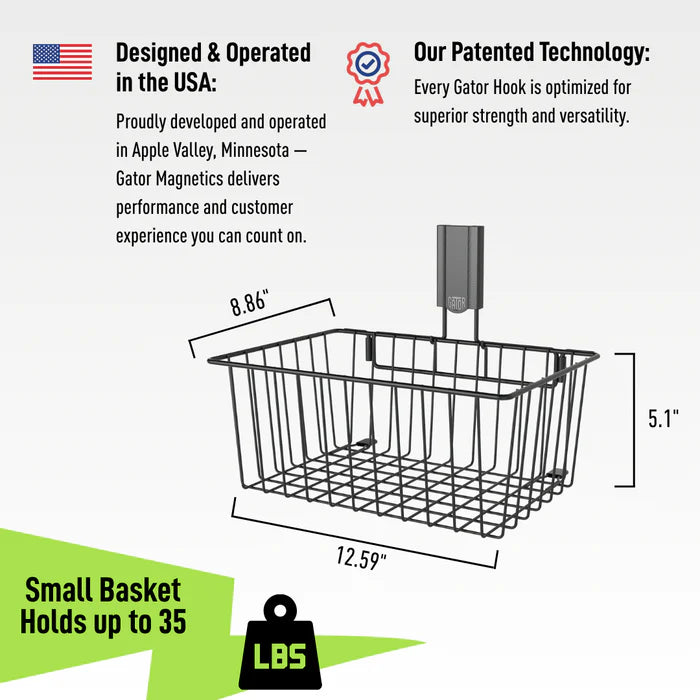 12" Small Black Basket