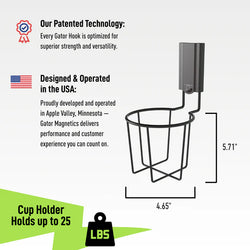 Black Single Cup Holder Magnetic Basket