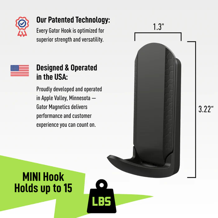 MINI Hook Black 15lb Capacity