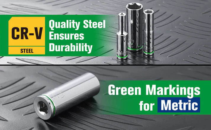 13-PIECE 1/4D METRIC SOCKET SET