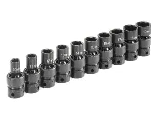Grey Pneumatic 1210UM 10-Piece 3/8" Drive Metric Universal Impact Socket Set