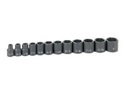 Grey Pneumatic 1213 12-Piece 3/8" Drive SAE Socket Set