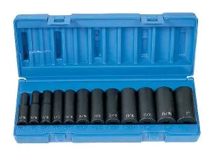 Grey Pneumatic 1213D 12-Piece 3/8" Drive SAE Deep Socket Set