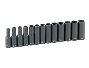 Grey Pneumatic 1213MD 13-Piece 3/8" Drive Metric Deep Socket Set