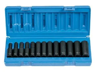 Grey Pneumatic 1213MD 13-Piece 3/8" Drive Metric Deep Socket Set