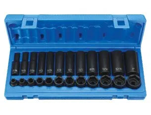 Grey Pneumatic 1224RD 24-Piece 3/8" Drive SAE Standard/Deep Socket Set