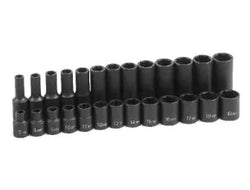 Grey Pneumatic 1226M 26-Piece 3/8" Drive Metric Standard/Deep Socket Set