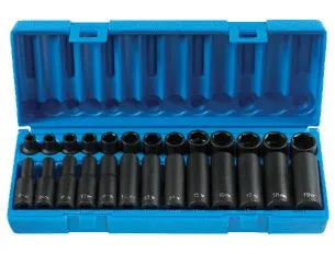Grey Pneumatic 1226M 26-Piece 3/8" Drive Metric Standard/Deep Socket Set
