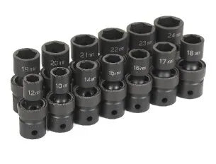 Grey Pneumatic 1313UM 13-Piece 1/2" Drive Metric Universal Impact Socket Set