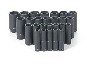 Grey Pneumatic 1326MD 26-Piece 1/2" Drive Metric Deep Socket Set