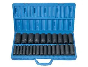 Grey Pneumatic 1326MD 26-Piece 1/2" Drive Metric Deep Socket Set