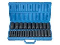 Grey Pneumatic 1326MD 26-Piece 1/2" Drive Metric Deep Socket Set