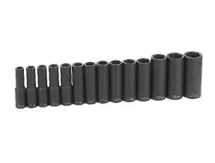 Grey Pneumatic 1412MD 14-Piece 1/2" Drive Metric Deep Socket Set