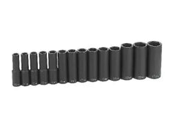 Grey Pneumatic 1412MD 14-Piece 1/2" Drive Metric Deep Socket Set