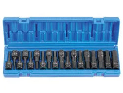 Grey Pneumatic 1598HC 18-Piece 1/2" Drive SAE & Metric Hex Driver Bit Socket Set