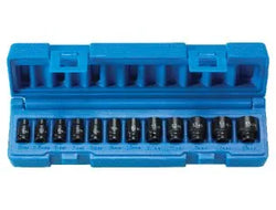 Grey Pneumatic 9712MG 12-Piece 1/4" Drive Metric Magnetic Impact Socket Set