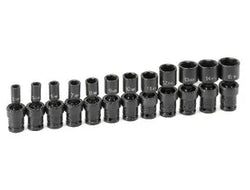 Grey Pneumatic 9712UM 12-Piece 1/4" Drive Metric Universal Impact Socket Set