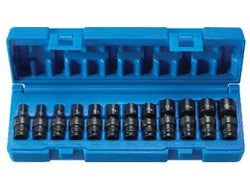 Grey Pneumatic 9712UM 12-Piece 1/4" Drive Metric Universal Impact Socket Set