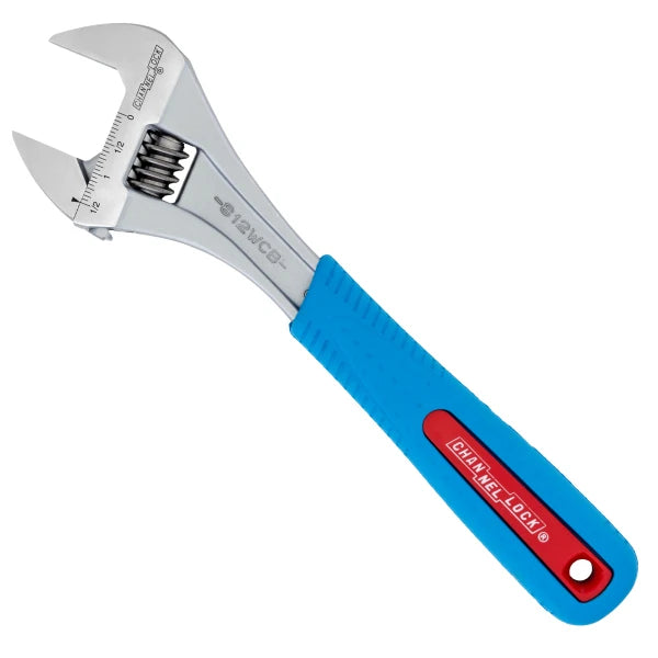CHANNELLOCK 12" CODE BLUE Wide Adjustable Wrench
