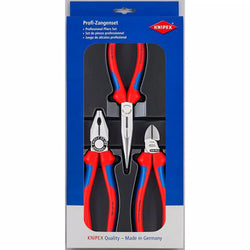 KNIPEX 00 20 11 3-Piece Comfort Grip Combination, Long Nose, Diagonal Pliers Set
