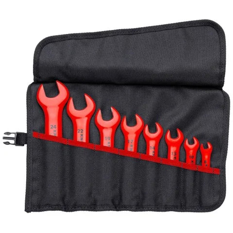 KNIPEX 98 99 13 S5 8-Piece Metric 1000V Open-End Wrench Set