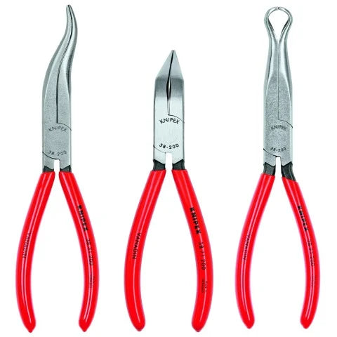 KNIPEX 9K 00 80 12 US 3-Piece Long Nose Set (38 31 200, 38 71 200, 38 91 200)