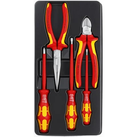 KNIPEX 9K 98 98 21 US 5-Piece Pliers & Driver 1000V Set