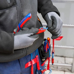 KNIPEX KNIPEXTEND Tethered Color Clips, Red