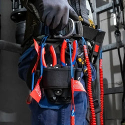 KNIPEX KNIPEXTEND Tethered Tool Clips, Red