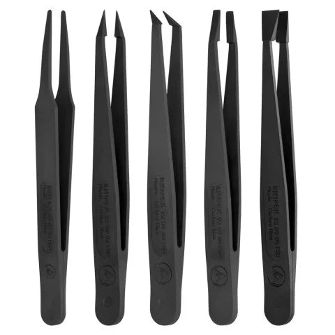KNIPEX 5 Pc ESD Plastic Tweezer Set