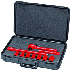 KNIPEX 98 99 11 S4 10-Piece 3/8 in Drive Metric 1000V Socket Set