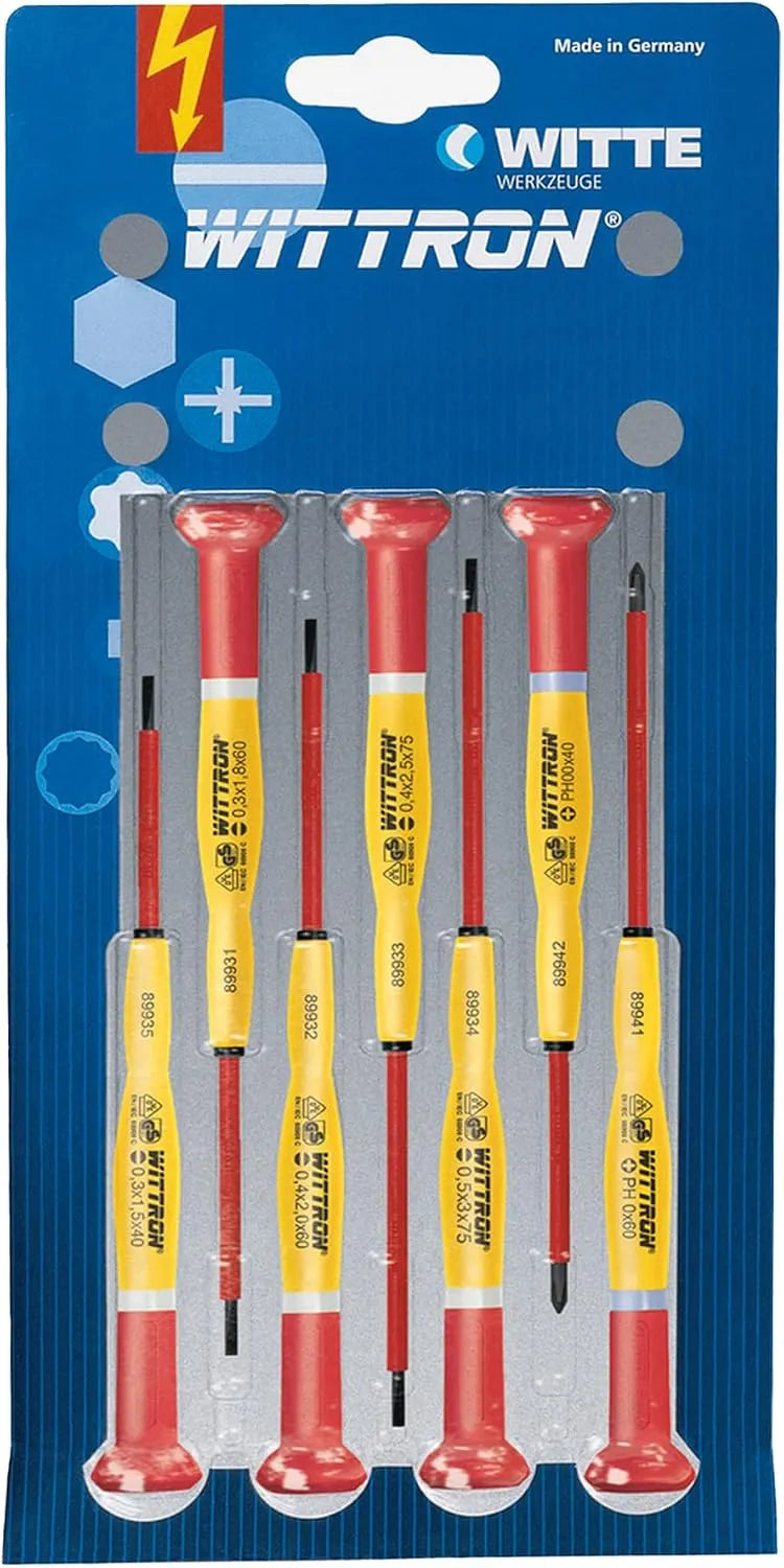 KNIPEX WITTRON VDE 1000V Driver Set, 7 Pc