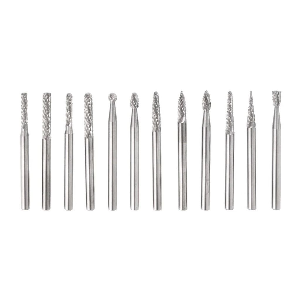 KnKut 12 Piece Carbide Burr Set with 1/8" Shanks