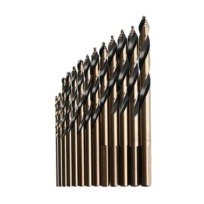 KnKut 13 Piece Mechanics Length Step Point Drill Bit Set 1/16"-1/4" by 64ths