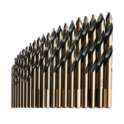 KnKut 15 Piece Mechanics Length Step Point Drill Bit Set 1/16"-1/2" by 32nds